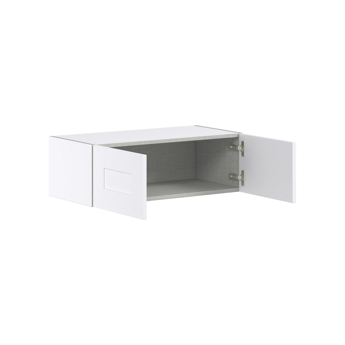 Hugo&Borg Jolie 30-in W x 10-in H x 14-in D Warm White Wall Fully Assembled Cabinet (Flat Panel Shaker Door Style)