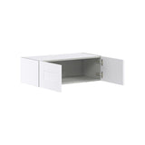 Hugo&Borg Jolie 30-in W x 10-in H x 14-in D Warm White Wall Fully Assembled Cabinet (Flat Panel Shaker Door Style)