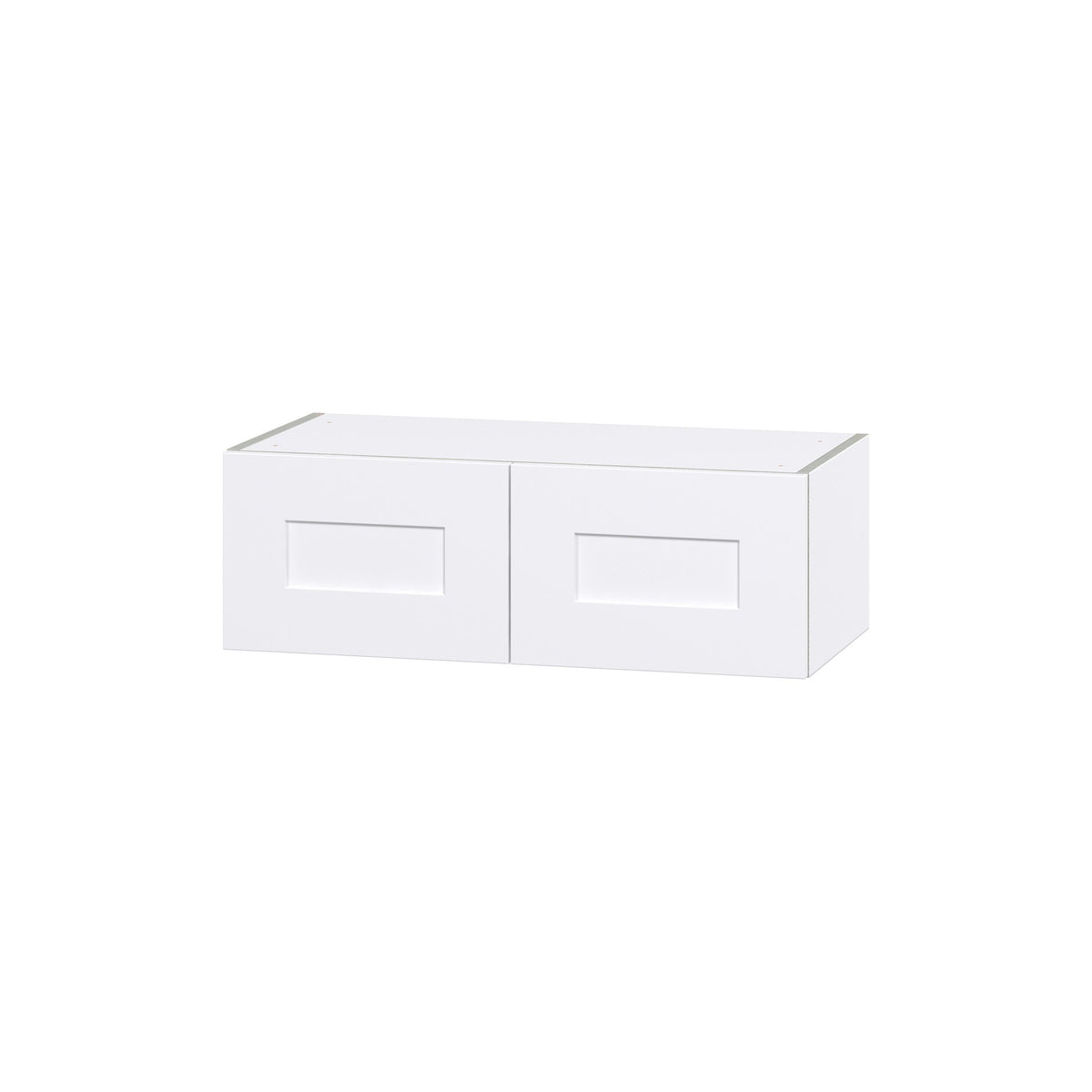 Hugo&Borg Jolie 30-in W x 10-in H x 14-in D Warm White Wall Fully Assembled Cabinet (Flat Panel Shaker Door Style)