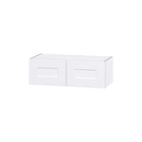 Hugo&Borg Jolie 30-in W x 10-in H x 14-in D Warm White Wall Fully Assembled Cabinet (Flat Panel Shaker Door Style)