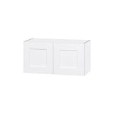 Hugo&Borg Jolie 30-in W x 15-in H x 14-in D Warm White Wall Fully Assembled Cabinet (Flat Panel Shaker Door Style)