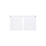 Hugo&Borg Jolie 30-in W x 15-in H x 14-in D Warm White Wall Fully Assembled Cabinet (Flat Panel Shaker Door Style)