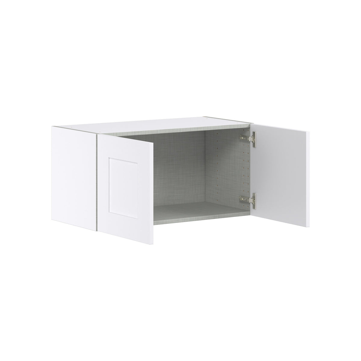 Hugo&Borg Jolie 30-in W x 15-in H x 14-in D Warm White Wall Fully Assembled Cabinet (Flat Panel Shaker Door Style)