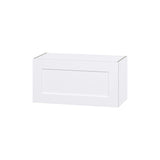 Hugo&Borg Jolie 30-in W x 15-in H x 14-in D Warm White Wall Fully Assembled Cabinet (Flat Panel Shaker Door Style)
