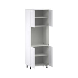 Hugo&Borg Jolie 30-in W x 89.5-in H x 24-in D Warm White Single Oven Base Fully Assembled Cabinet (Flat Panel Shaker Style)