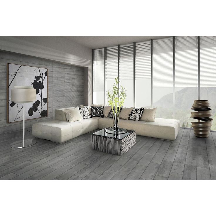 Florida Tile Home Collection Timber Grey 6 in. x 24 in. Porcelain Floor and Wall Tile (448 sq. ft./ pallet)