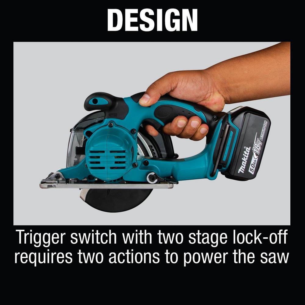 18-Volt 5-3/8 in. 5.0 Ah LXT Lithium-Ion Cordless Metal Cutting Saw Kit with Electric Brake and Chip Collector - Super Arbor
