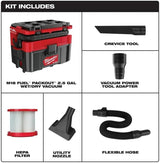 Milwaukee M18 FUEL PACKOUT 18-Volt Lithium-Ion Cordless 2.5 Gal. Wet/Dry Vacuum, Tool-Only (0970-20)