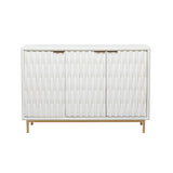 Grayson Lane White 1 Shelf and 3 Doors Accent Chest