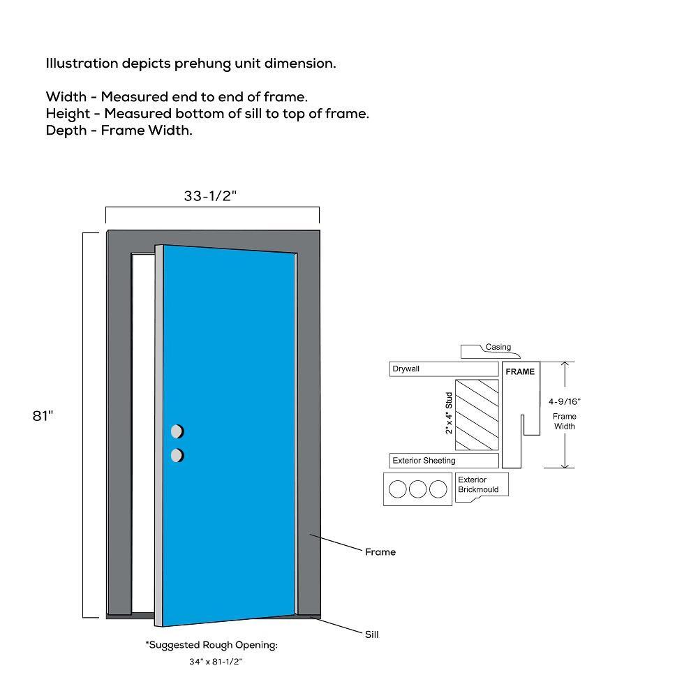 32 in. x 80 in. Classic Left-Hand Outswing 15 Lite Clear Low-E Primed Steel Prehung Front Door with Brickmould - Super Arbor