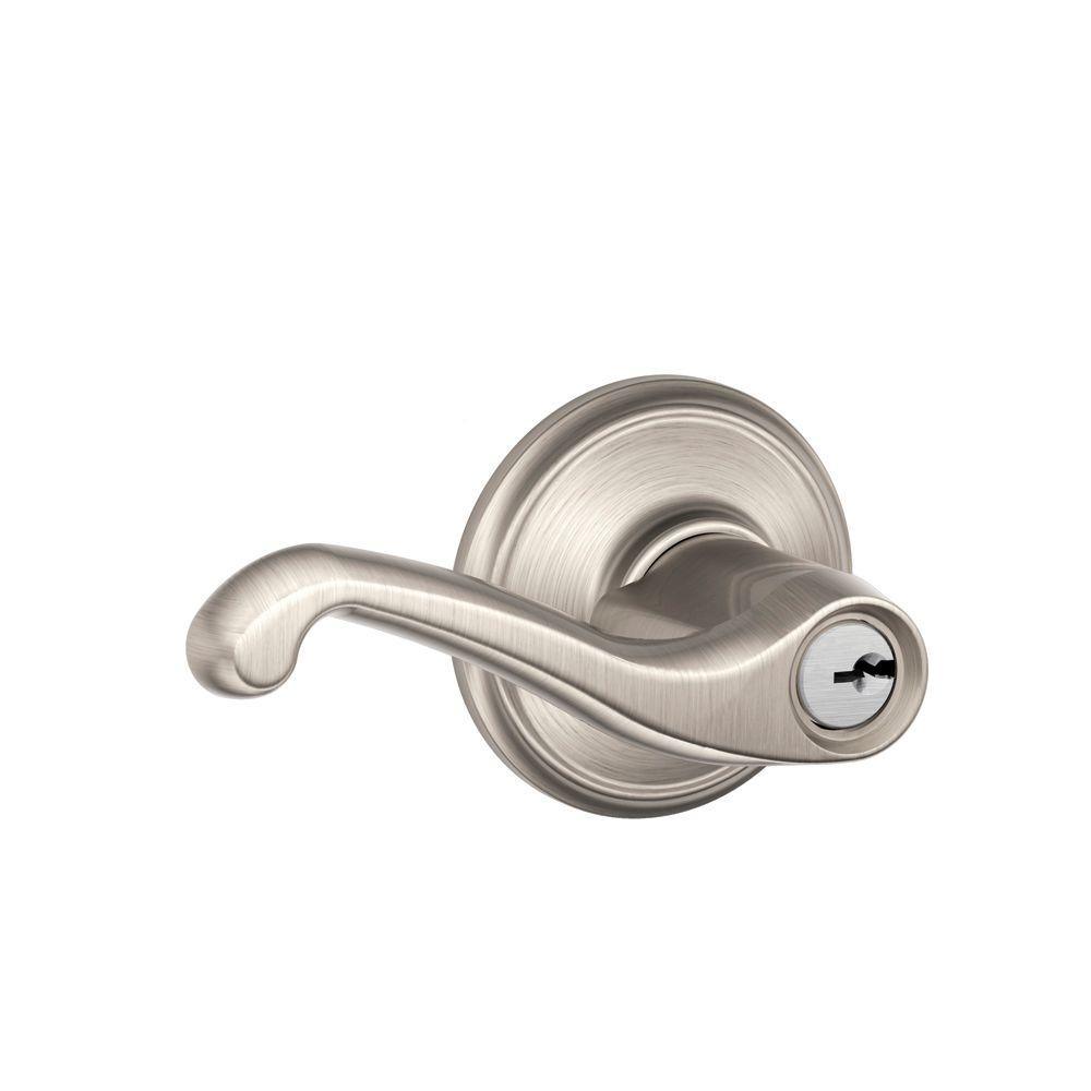 Flair Aged Bronze Keyed Entry Door Lever - Super Arbor