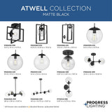 Progress Lighting Atwell 5-Light Brushed Nickel Mid-century Chandelier
