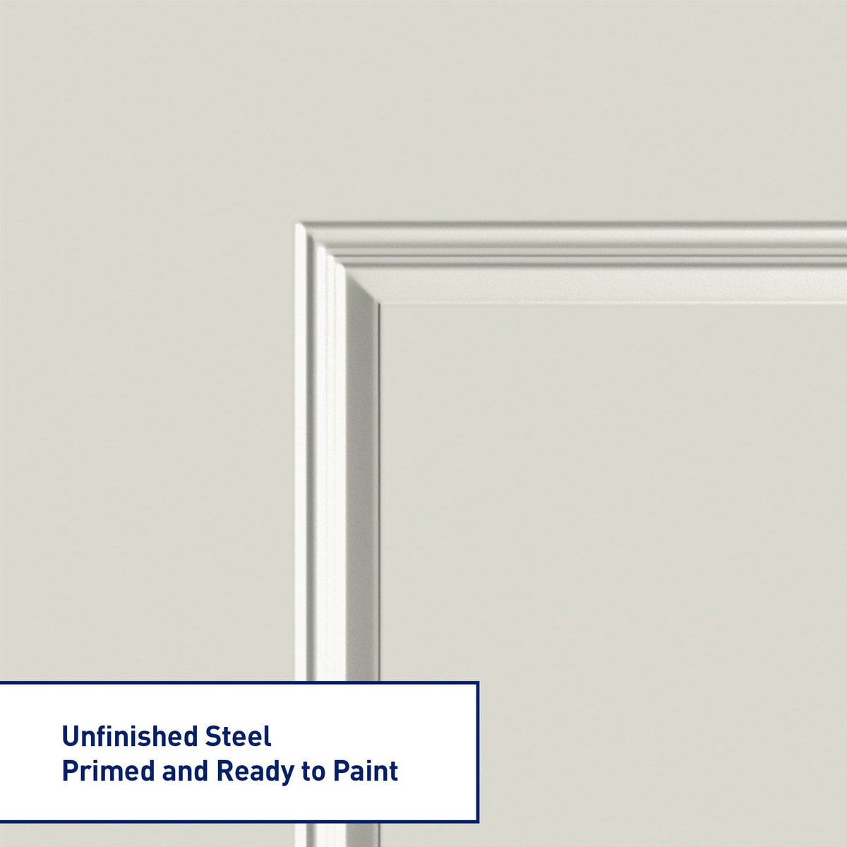 Therma-Tru Benchmark Doors 36-in x 80-in Steel Half Lite Left-Hand Inswing Ready-to-Paint Unfinished Prehung Front Door with Brickmould