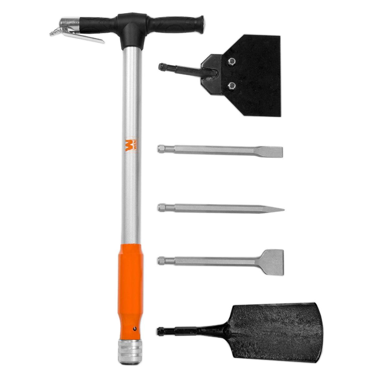 WEN 5-in-1 Pneumatic Multi-Function Tool with Scraper, Shovel and Chisel Attachments