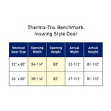 Therma-Tru Benchmark Doors 32-in x 80-in Steel Half-Lite Left-Hand Inswing Ready-to-Paint Unfinished Prehung Front Door with Brickmould and Internal Blinds