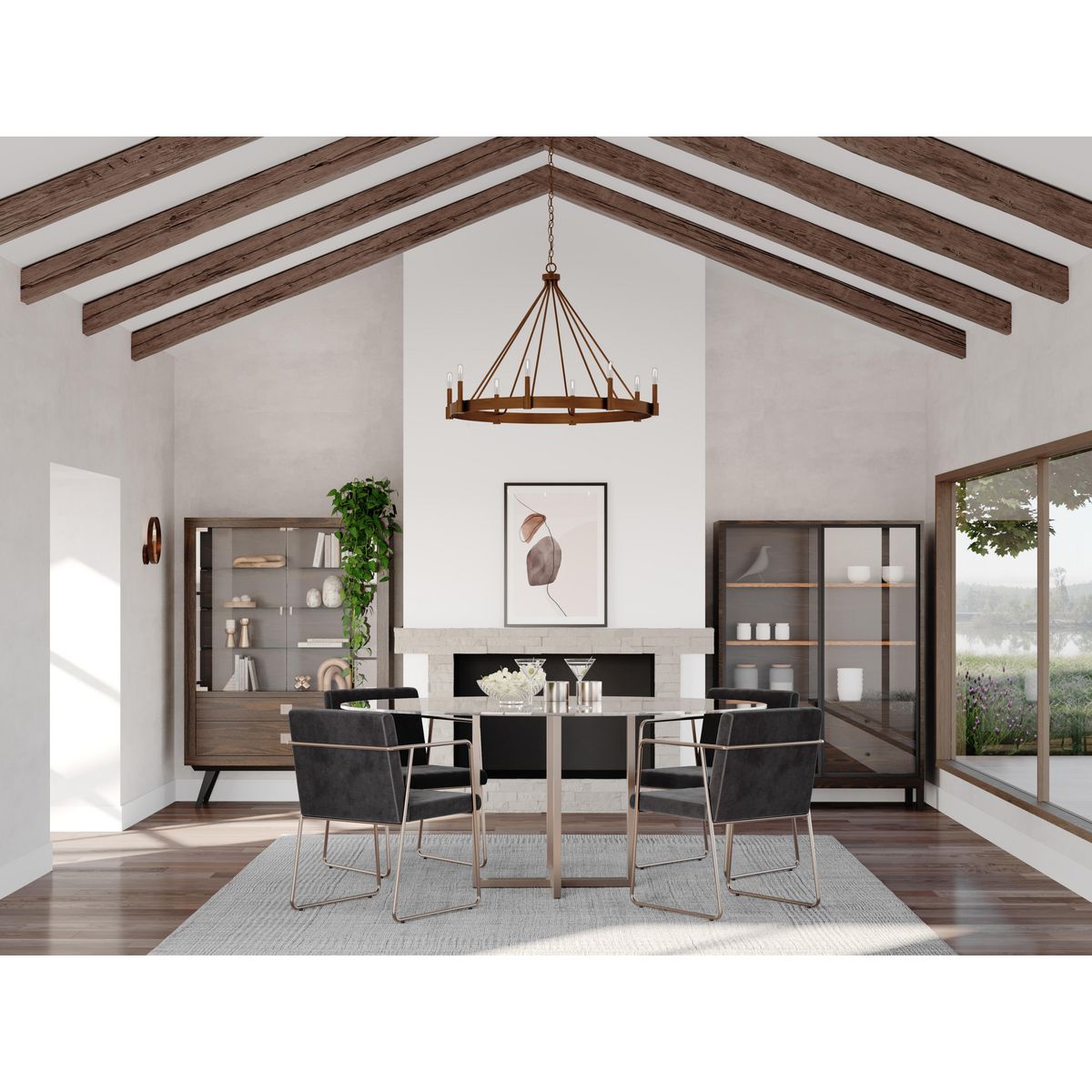 Progress Lighting Breckenridge 8-Light Bronze Farmhouse Chandelier