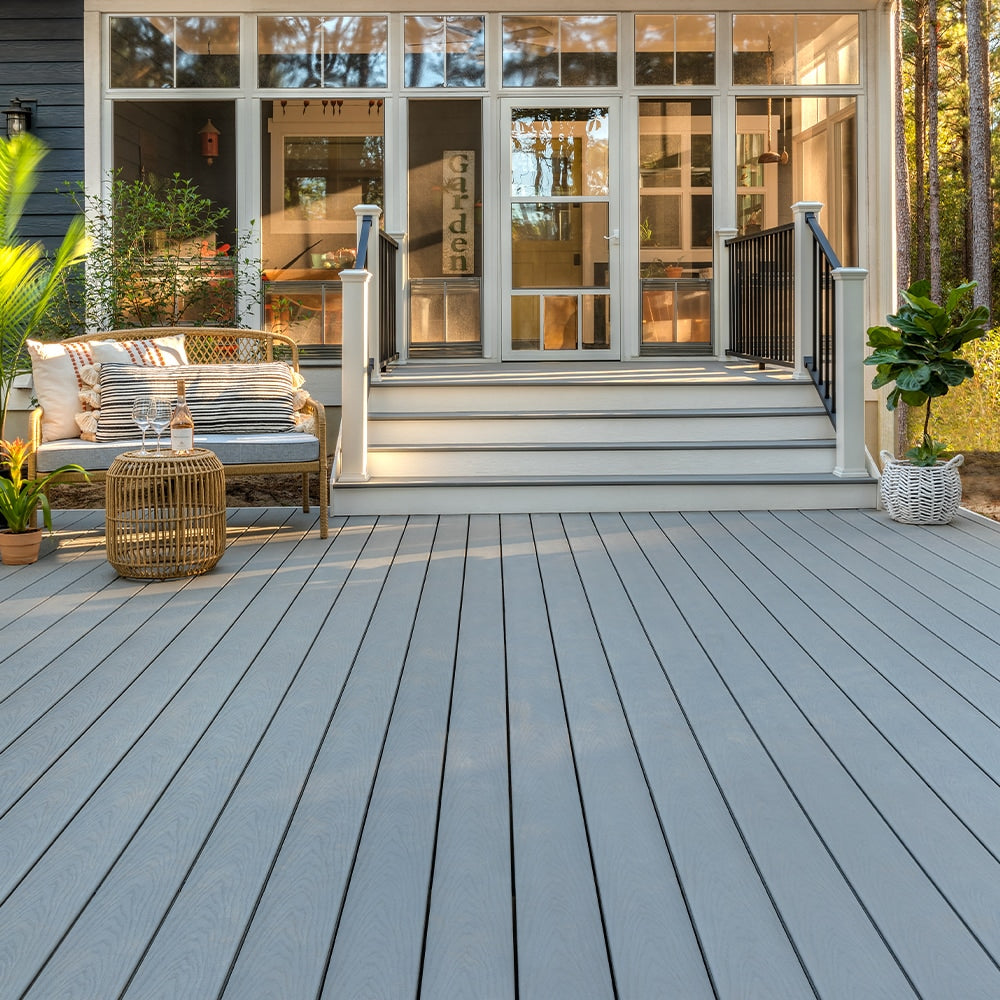 Trex Select 1-in x 6-in x 16-ft Pebble Grey Grooved Composite Deck Board