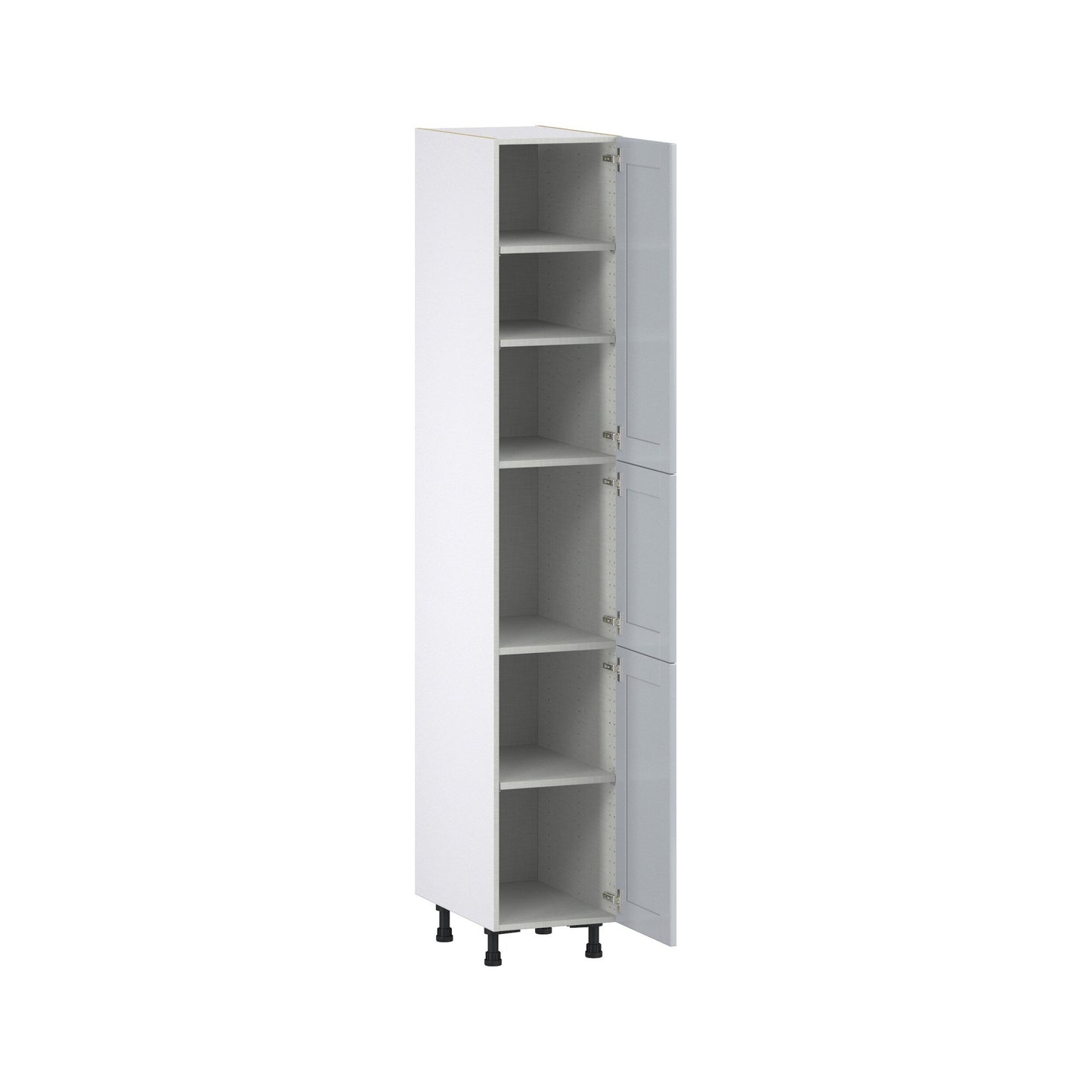 Hugo&Borg Charlesberg 15-in W x 89.5-in H x 24-in D Gray Pantry Fully Assembled Cabinet (Flat Panel Shaker Door Style)