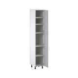 Hugo&Borg Charlesberg 15-in W x 89.5-in H x 24-in D Gray Pantry Fully Assembled Cabinet (Flat Panel Shaker Door Style)