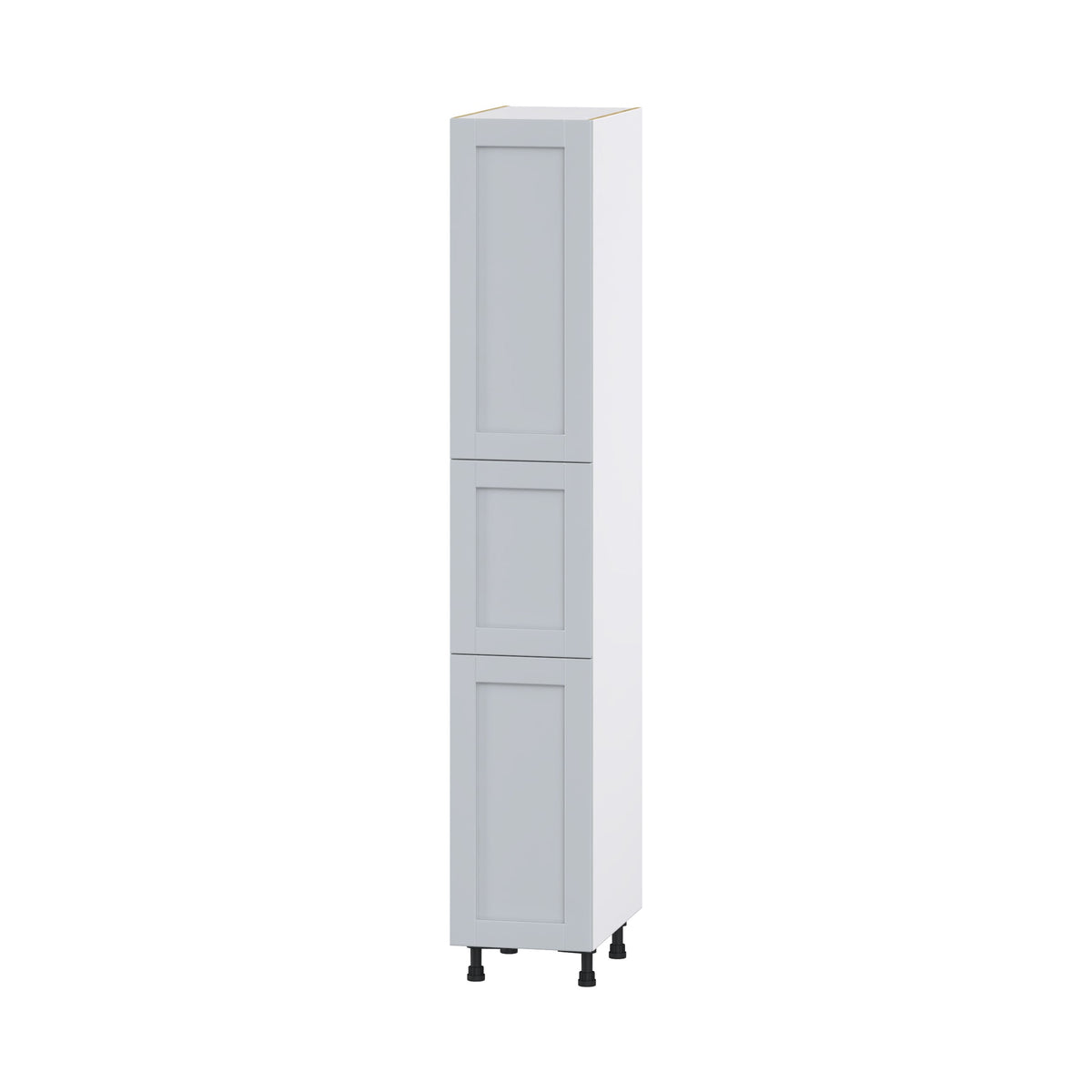Hugo&Borg Charlesberg 15-in W x 89.5-in H x 24-in D Gray Pantry Fully Assembled Cabinet (Flat Panel Shaker Door Style)