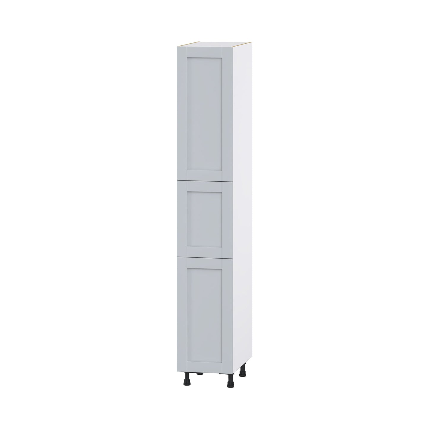 Hugo&Borg Charlesberg 15-in W x 89.5-in H x 24-in D Gray Pantry Fully Assembled Cabinet (Flat Panel Shaker Door Style)