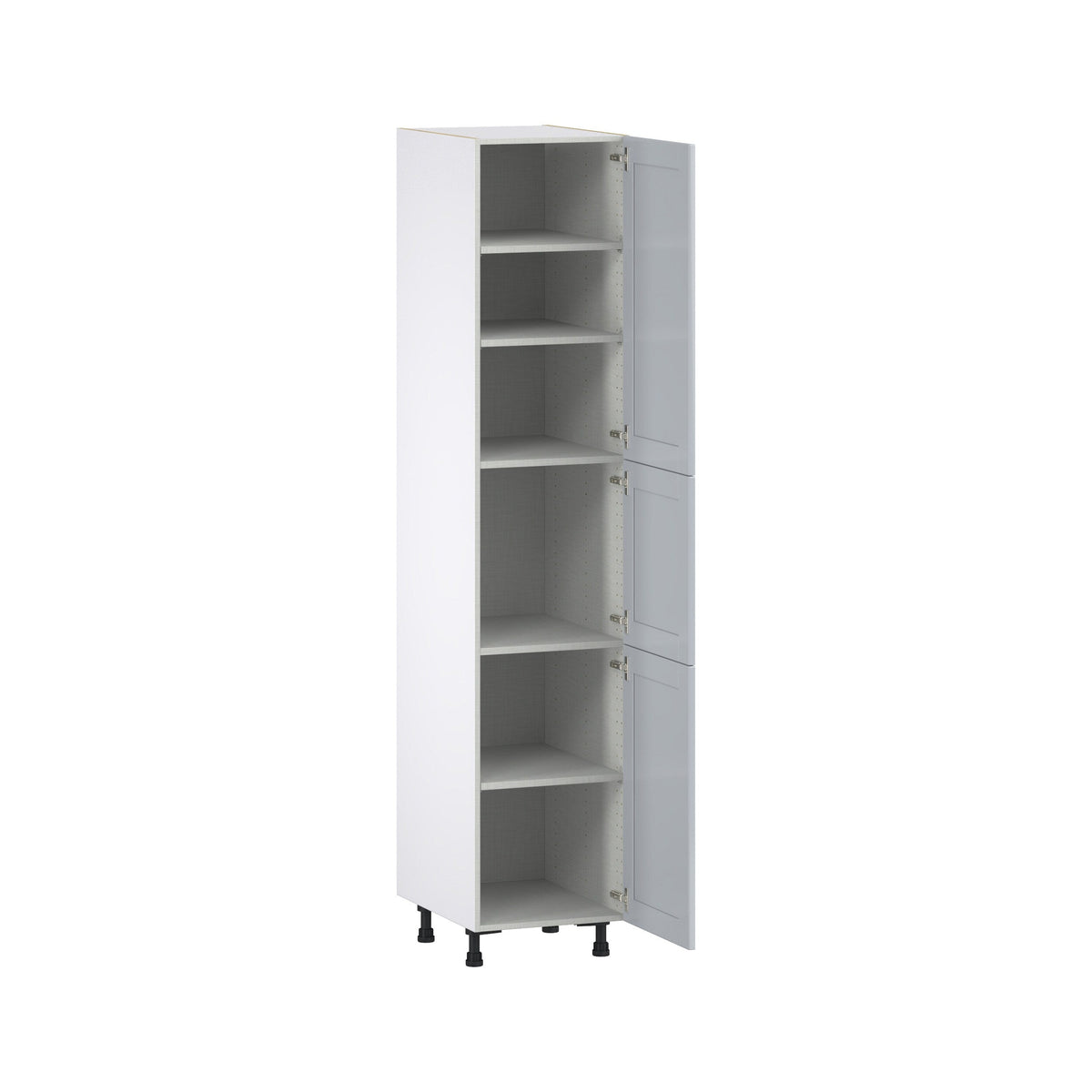 Hugo&Borg Charlesberg 18-in W x 89.5-in H x 24-in D Gray Pantry Fully Assembled Cabinet (Flat Panel Shaker Door Style)