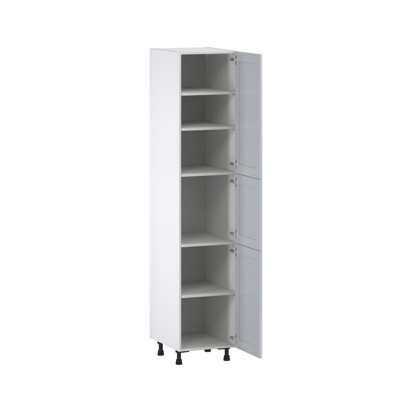 Hugo&Borg Charlesberg 18-in W x 89.5-in H x 24-in D Gray Pantry Fully Assembled Cabinet (Flat Panel Shaker Door Style)