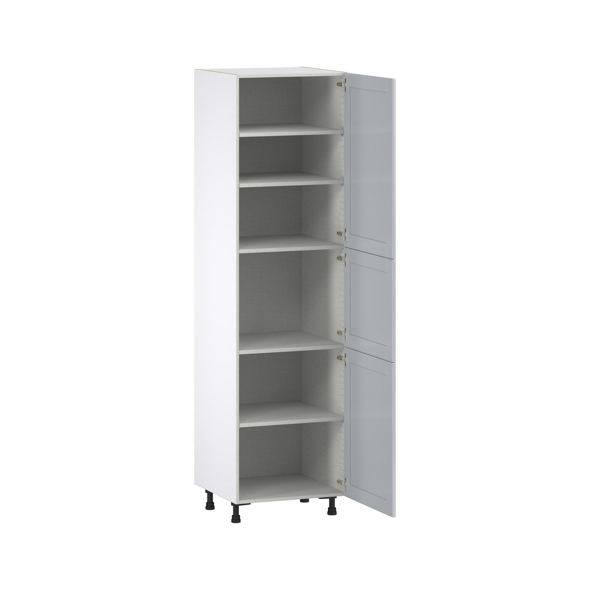 Hugo&Borg Charlesberg 24-in W x 89.5-in H x 24-in D Gray Pantry Fully Assembled Cabinet (Flat Panel Shaker Door Style)