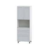 Hugo&Borg Charlesberg 30-in W x 84.5-in H x 24-in D Gray 3-Drawers Pantry Fully Assembled Cabinet (Flat Panel Shaker Style)