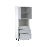 Hugo&Borg Charlesberg 30-in W x 84.5-in H x 24-in D Gray 3-Drawers Pantry Fully Assembled Cabinet (Flat Panel Shaker Style)