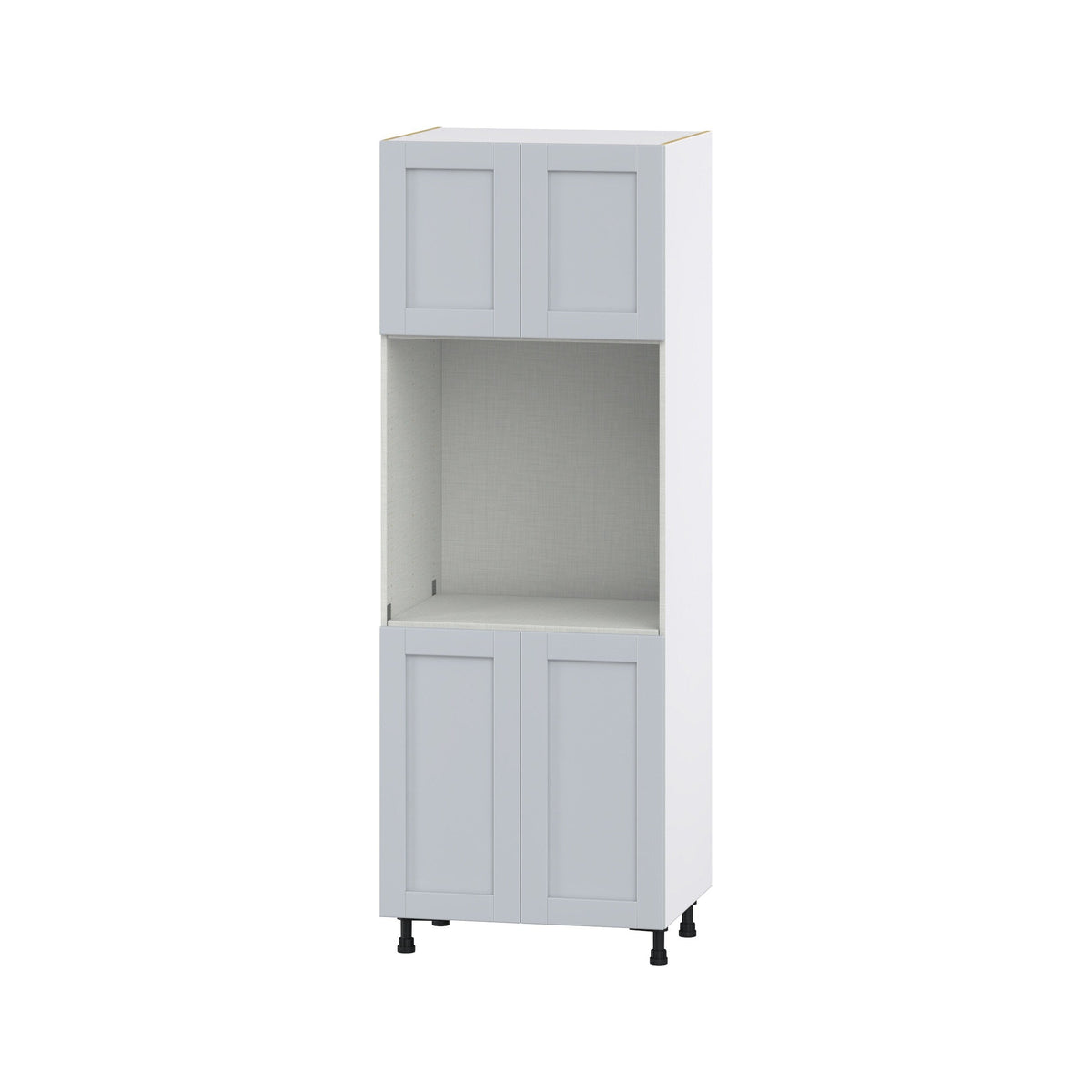 Hugo&Borg Charlesberg 30-in W x 84.5-in H x 24-in D Gray Single Oven Base Fully Assembled Cabinet (Flat Panel Shaker Style)