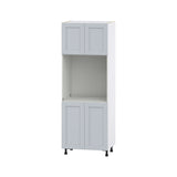 Hugo&Borg Charlesberg 30-in W x 84.5-in H x 24-in D Gray Single Oven Base Fully Assembled Cabinet (Flat Panel Shaker Style)