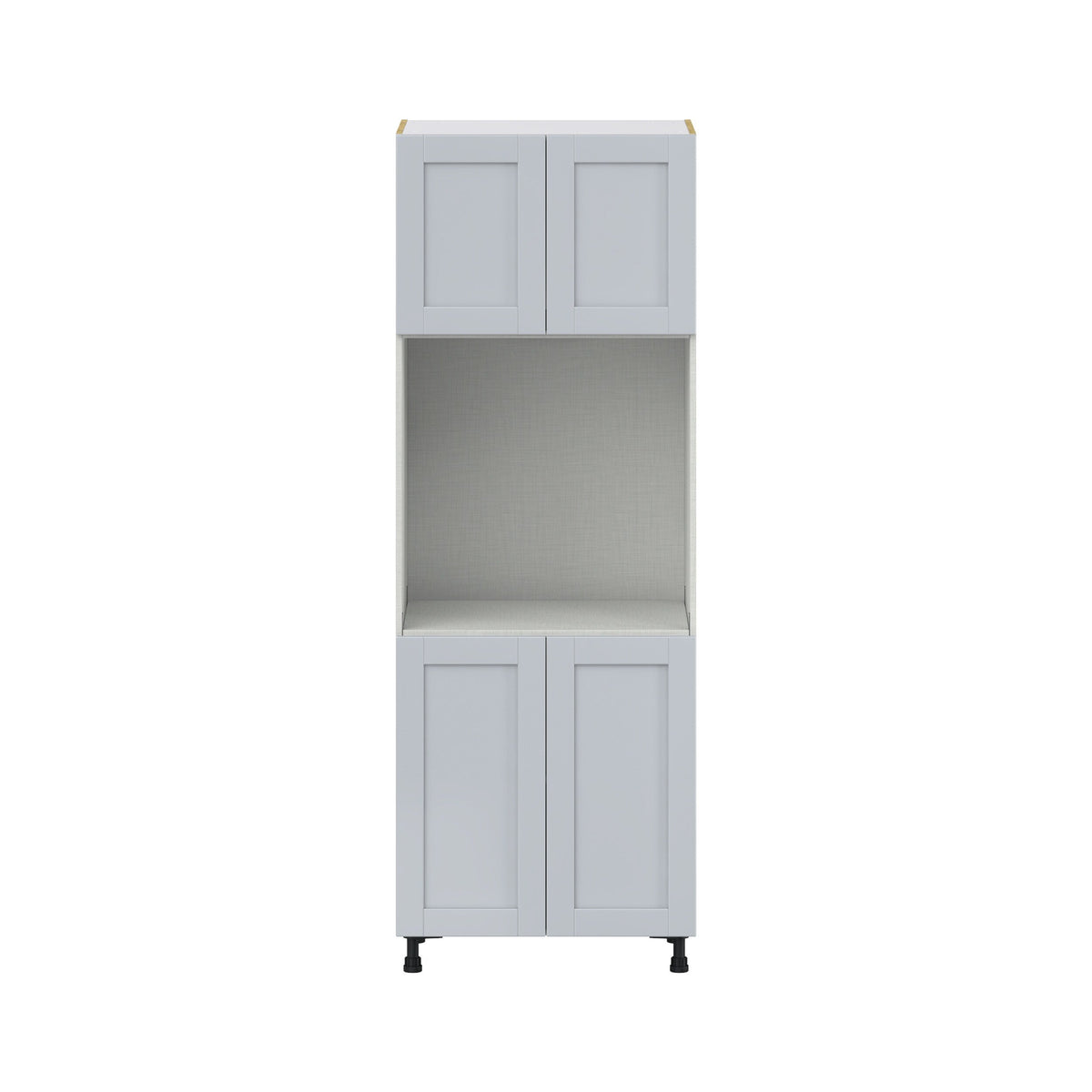 Hugo&Borg Charlesberg 30-in W x 84.5-in H x 24-in D Gray Single Oven Base Fully Assembled Cabinet (Flat Panel Shaker Style)