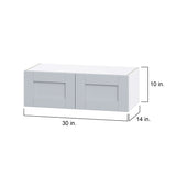 Hugo&Borg Charlesberg 30-in W x 10-in H x 14-in D Gray Wall Fully Assembled Cabinet (Flat Panel Shaker Door Style)