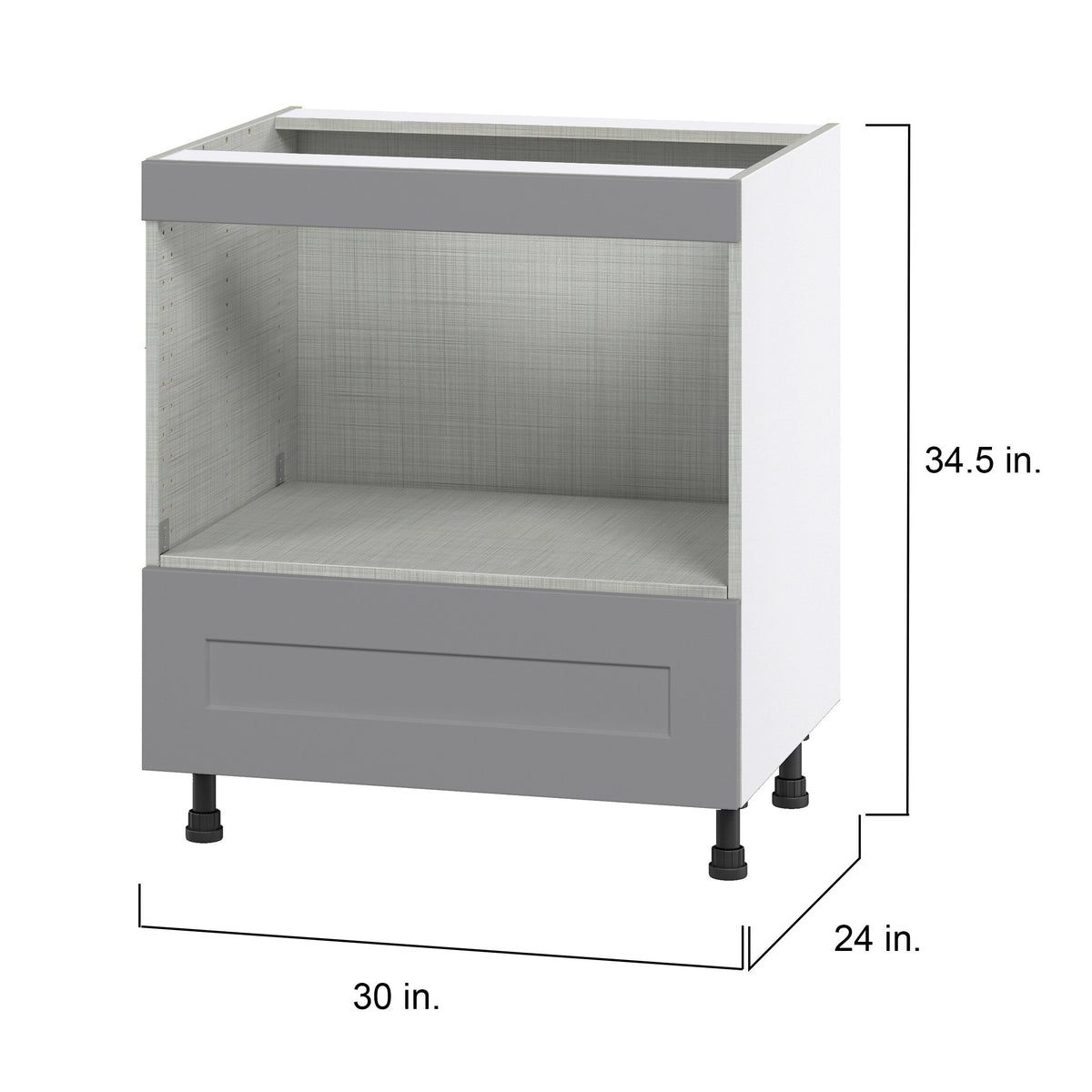 Hugo&Borg Beaumont 30-in W x 34.5-in H x 24-in D Slate Gray 1-Drawer Base Fully Assembled Cabinet