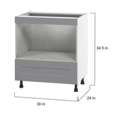Hugo&Borg Beaumont 30-in W x 34.5-in H x 24-in D Slate Gray 1-Drawer Base Fully Assembled Cabinet