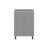 Hugo&Borg Beaumont 24-in W x 34.5-in H x 24-in D Slate Gray Base Fully Assembled Cabinet (Flat Panel Shaker Door Style)