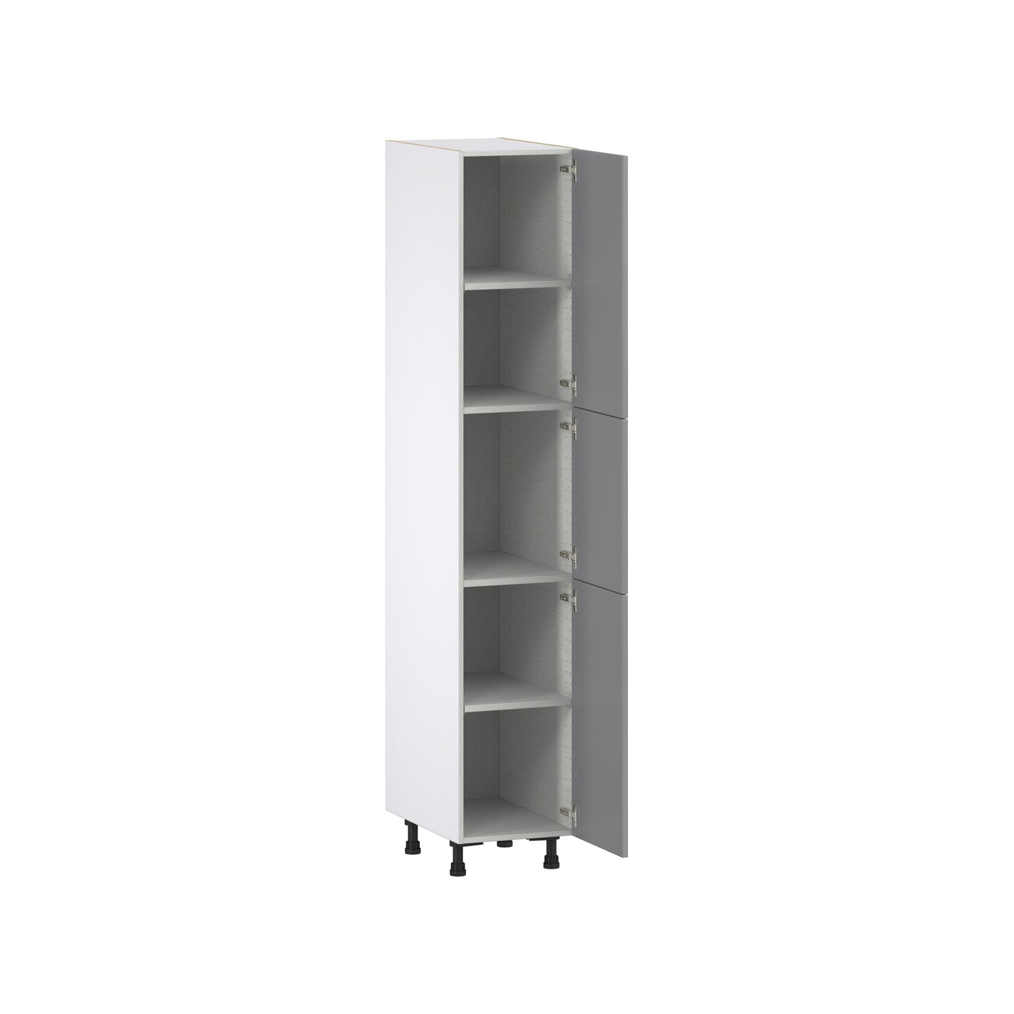 Hugo&Borg Beaumont 15-in W x 84.5-in H x 24-in D Slate Gray Pantry Fully Assembled Cabinet (Flat Panel Shaker Door Style)