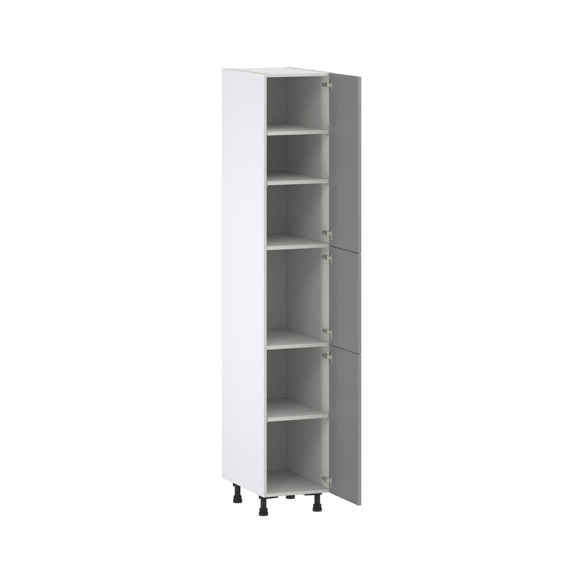 Hugo&Borg Beaumont 15-in W x 89.5-in H x 24-in D Slate Gray Pantry Fully Assembled Cabinet (Flat Panel Shaker Door Style)