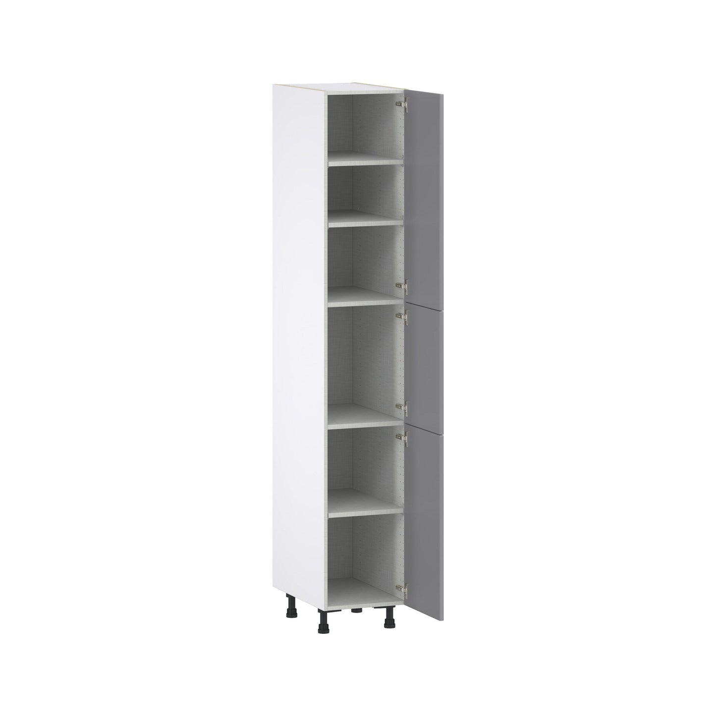 Hugo&Borg Beaumont 15-in W x 89.5-in H x 24-in D Slate Gray Pantry Fully Assembled Cabinet (Flat Panel Shaker Door Style)