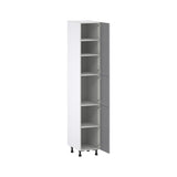 Hugo&Borg Beaumont 15-in W x 89.5-in H x 24-in D Slate Gray Pantry Fully Assembled Cabinet (Flat Panel Shaker Door Style)