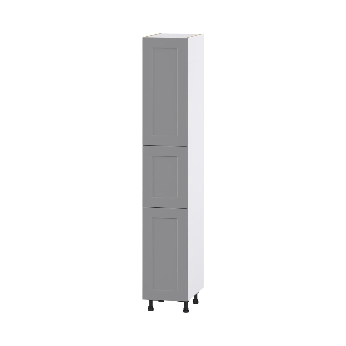 Hugo&Borg Beaumont 15-in W x 89.5-in H x 24-in D Slate Gray Pantry Fully Assembled Cabinet (Flat Panel Shaker Door Style)