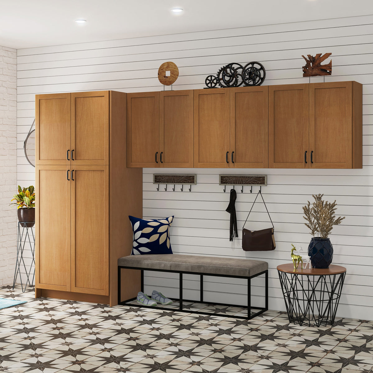 Project Source Omaha Unfinished 12-in W x 34.5-in H x 24.5-in D Unfinished Poplar 1-Drawer Base Ready To Assemble Cabinet (Recessed Panel Shaker Style)