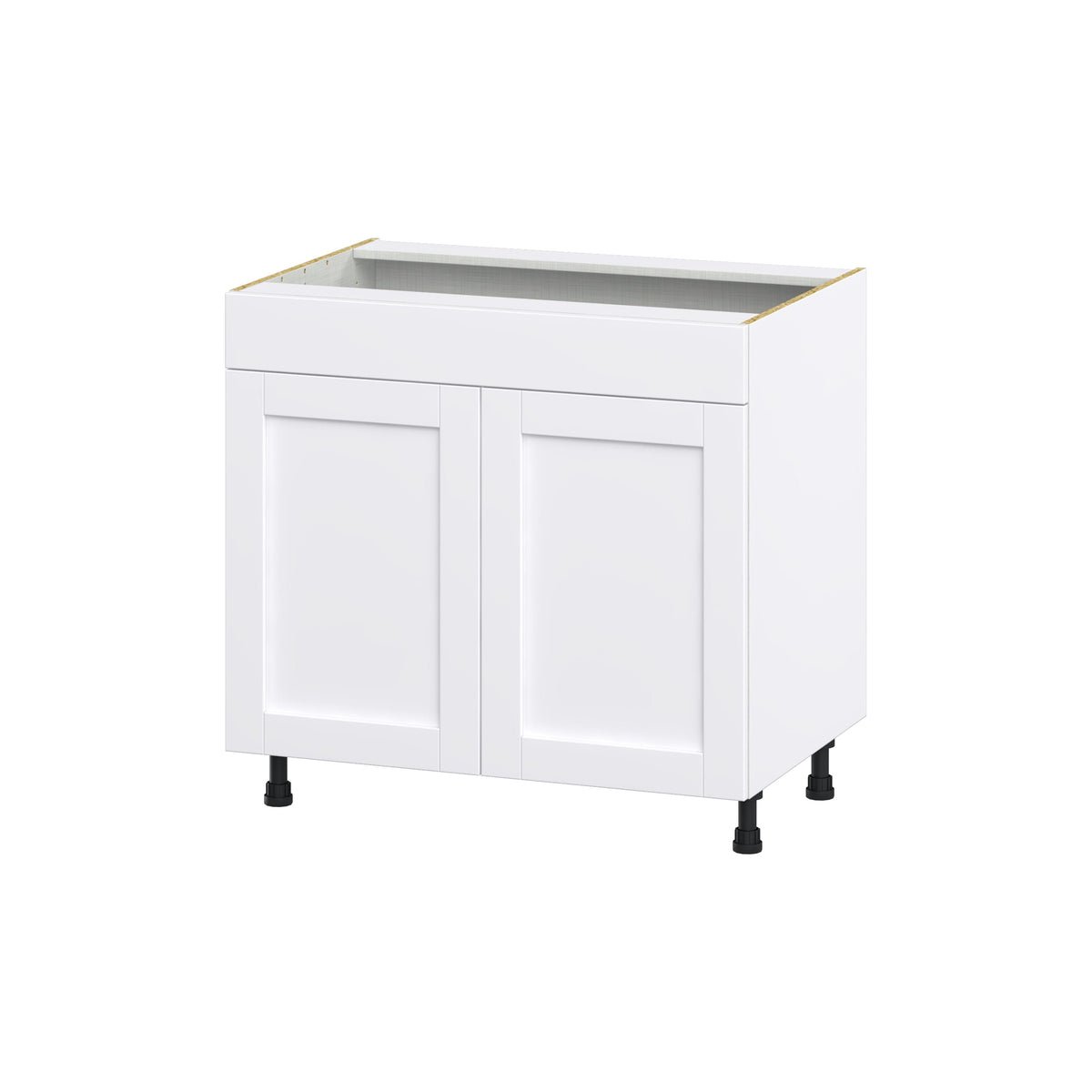 Hugo&Borg Rosemont 36-in W x 34.5-in H x 24-in D Glacier White Sink Base Fully Assembled Cabinet (Flat Panel Shaker Style)