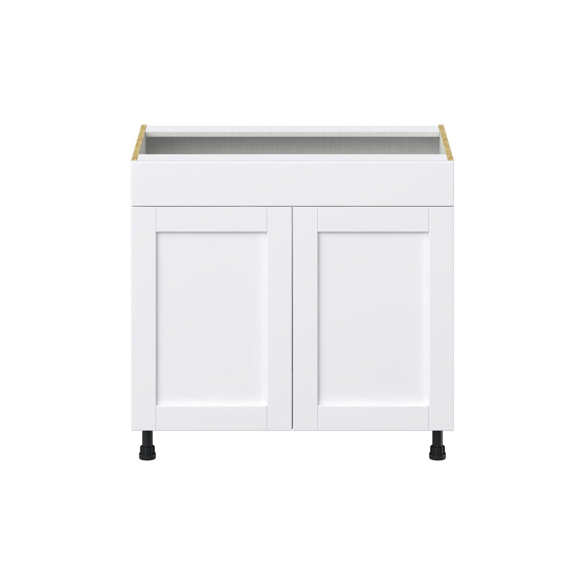 Hugo&Borg Rosemont 36-in W x 34.5-in H x 24-in D Glacier White Sink Base Fully Assembled Cabinet (Flat Panel Shaker Style)