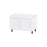 Hugo&Borg Rosemont 36-in W x 24.5-in H x 24-in D Glacier White Sink Base Fully Assembled Cabinet (Flat Panel Shaker Style)