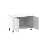 Hugo&Borg Rosemont 36-in W x 24.5-in H x 24-in D Glacier White Sink Base Fully Assembled Cabinet (Flat Panel Shaker Style)