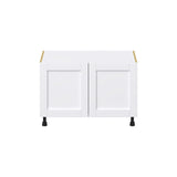 Hugo&Borg Rosemont 36-in W x 24.5-in H x 24-in D Glacier White Sink Base Fully Assembled Cabinet (Flat Panel Shaker Style)