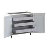 Hugo&Borg Charlesberg 36-in W x 34.5-in H x 24-in D Gray 3-Drawers Base Fully Assembled Cabinet (Flat Panel Shaker Style)