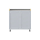 Hugo&Borg Charlesberg 36-in W x 34.5-in H x 24-in D Gray 3-Drawers Base Fully Assembled Cabinet (Flat Panel Shaker Style)